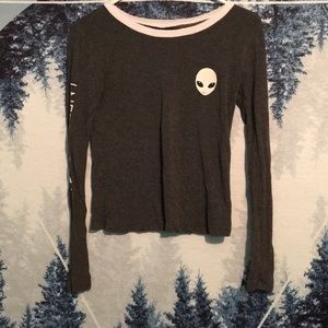 Long sleeve crop shirt